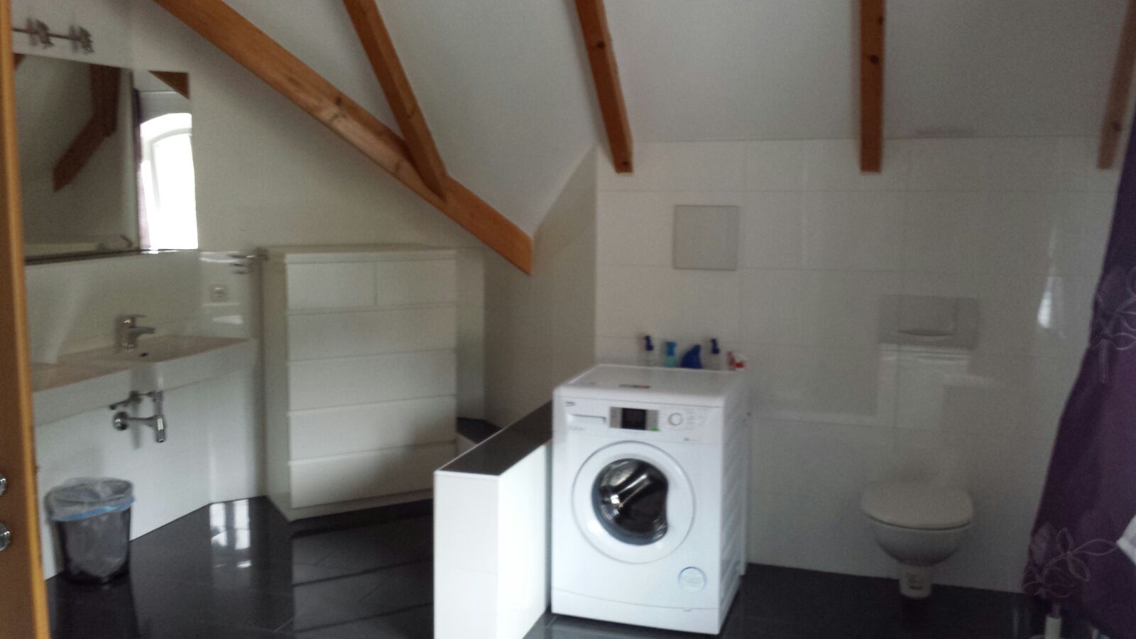 Wohnung 2: Badezimmer mit Waschmaschine